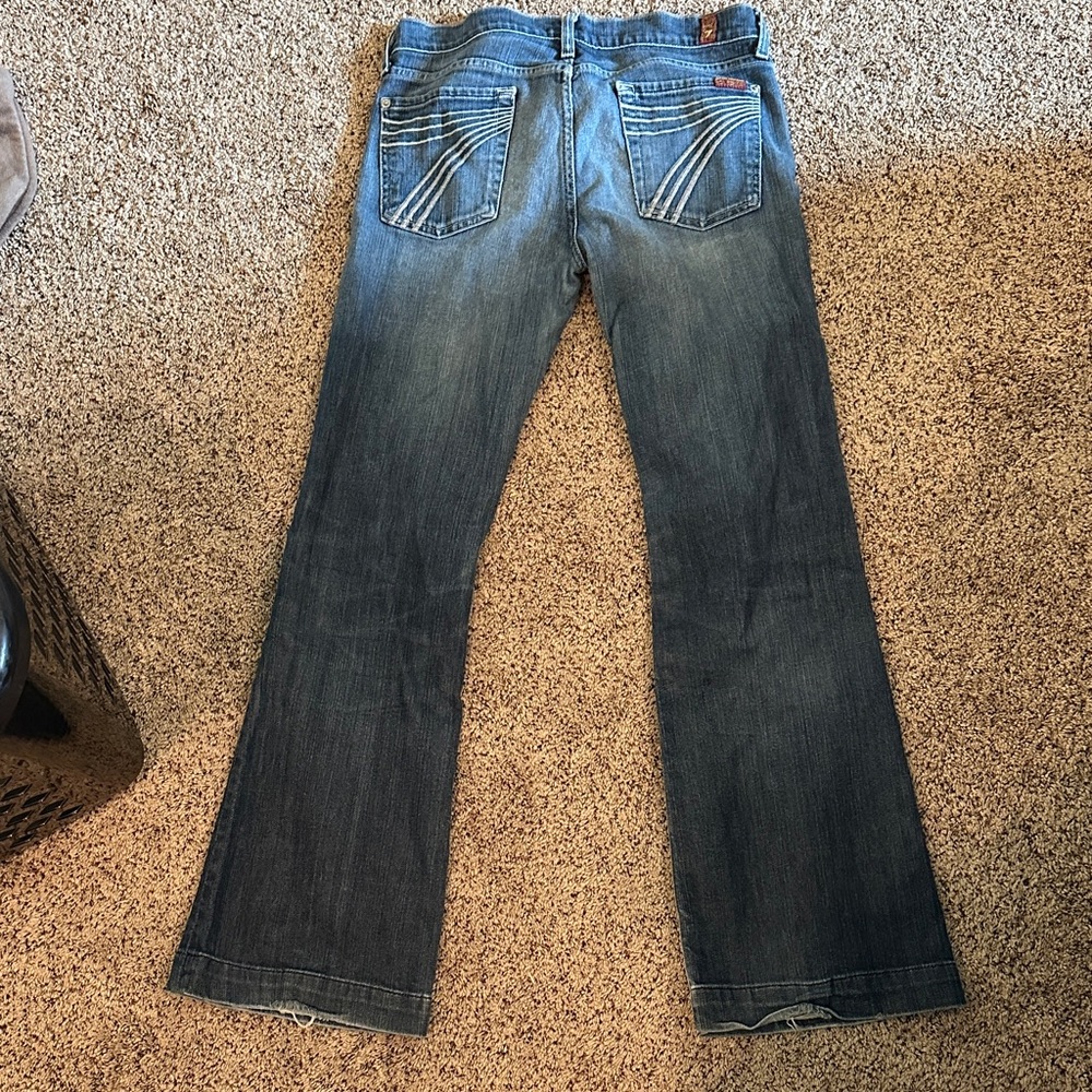 7 For All Mankind Dark Blue Boot Cut Jeans